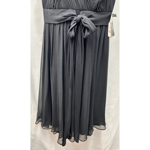 Anne Klein 100% Silk Black Women's Size 10 Sleeveless Dress Sparkle Straps Party - Picture 4 of 16